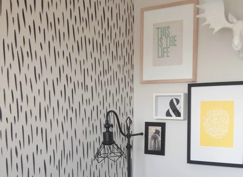 straightforward Handmade Hand-Painted Brushstroke Accent Wall