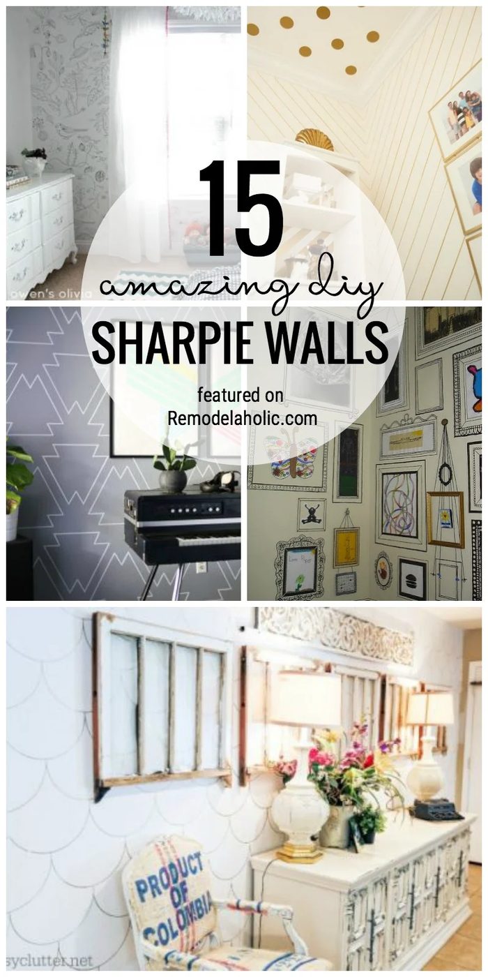 Get A Fun Interior Look By Using Paint Pens And One Of Our 15 memorable Handmade Sharpie Walls Featured On Bekob.com