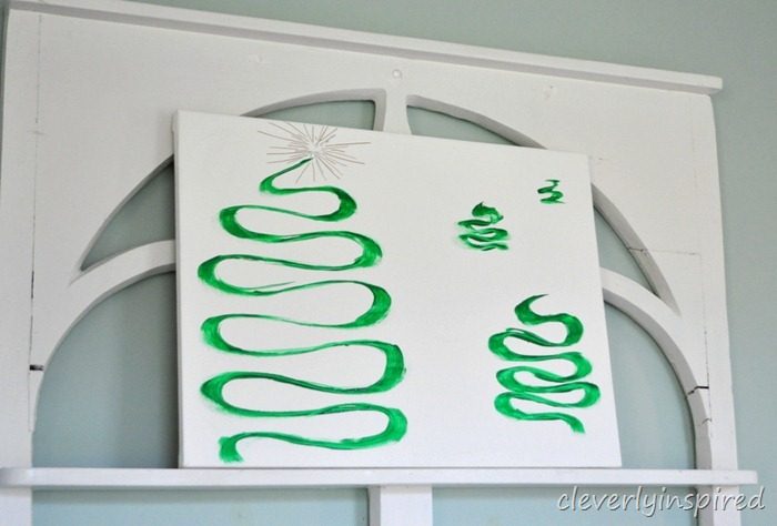straightforward handmade christmas tree canvas art @cleverlyinspired (3)