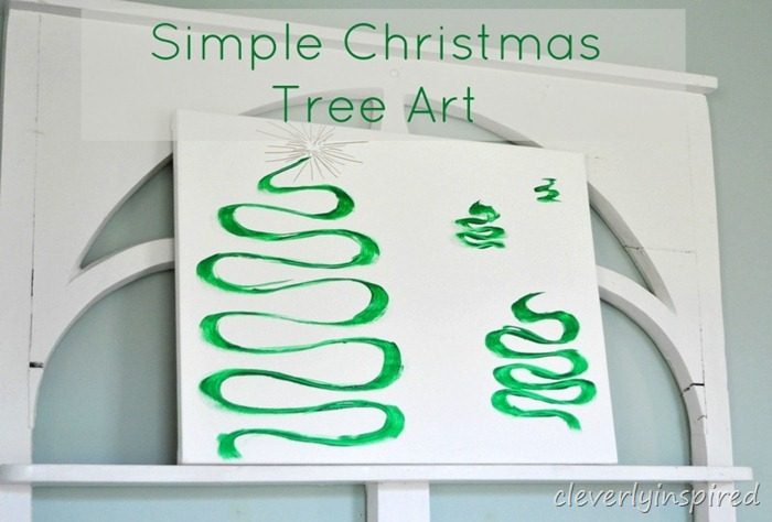 straightforward handmade christmas tree canvas art @cleverlyinspired (5)