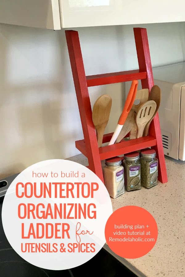 Building Plan: Handmade Countertop Utensil Organizing Ladder For Kitchen Utensils Measuring Spoons And Spices #Bekob