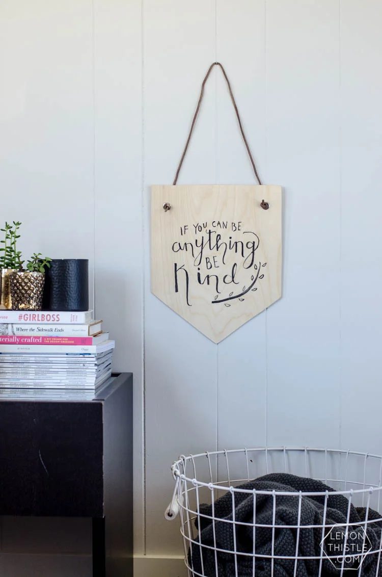 Handlettered Handmade Birch Wall Hanging