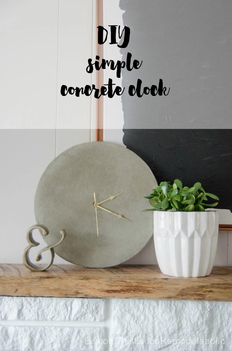 Handmade direct Concrete Clock- I love how straightforward this is to make! So fun