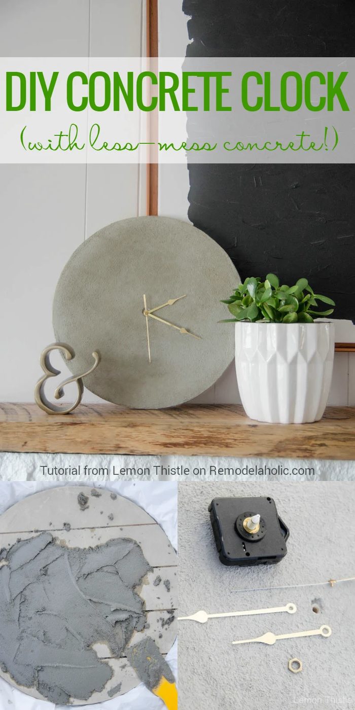 How to make an straightforward Handmade concrete clock! This walkthrough shows you how to get the modern industrial concrete look WITHOUT having to construct a mold or make a concr