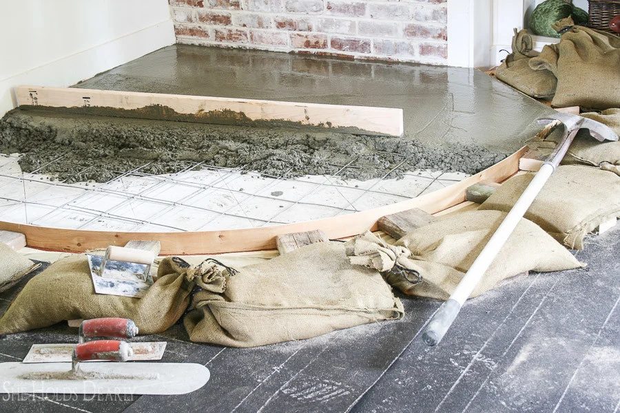 8 Lay Concrete In Your Home For A Rustic But Modern Hearth! By She Holds Dearly Featured On @Bekob