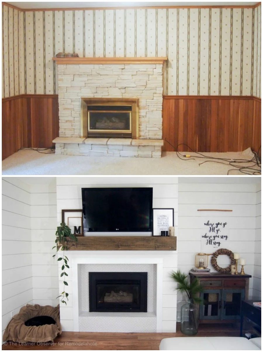 Mantle Before And After