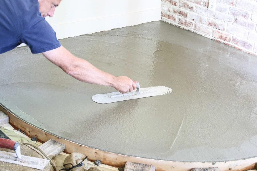 9 Concrete Hearth Over Tile, A Diy walkthrough By She Holds Dearly Featured On @Bekob