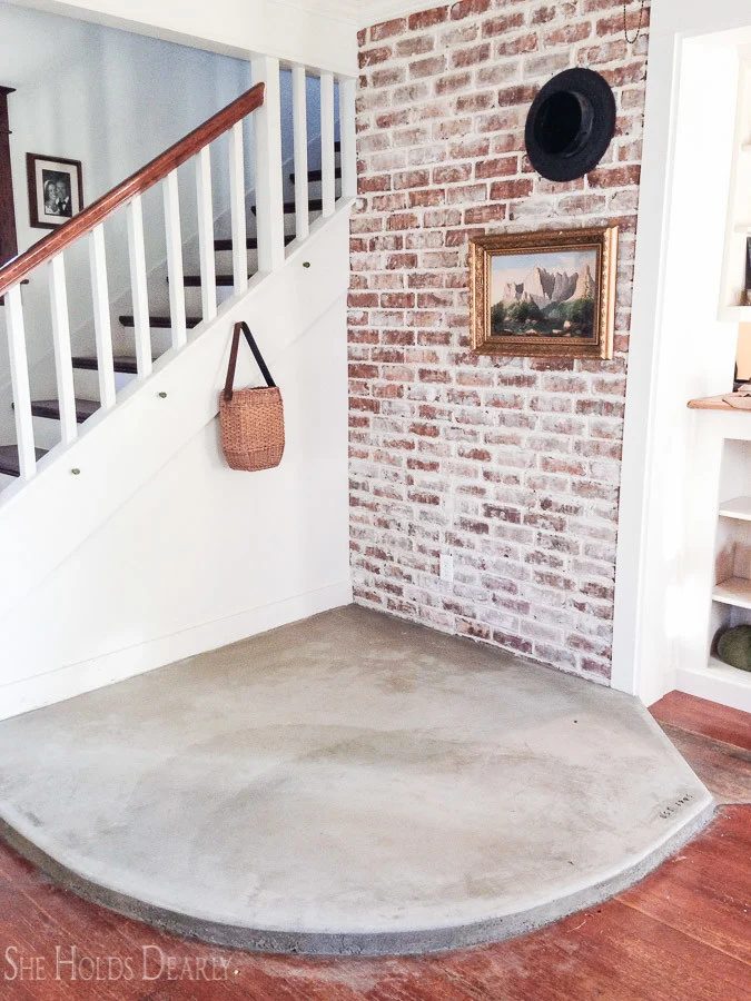 12 Farmhouse Renovation With Handmade Concrete Hearth, By She Holds Dearly Featured On @Bekob