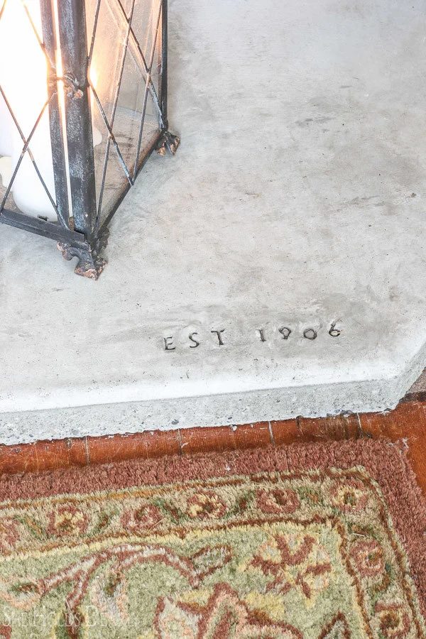 13 Handmade Concrete Hearth With Date Stamp, By She Holds Dearly Featured On @Bekob