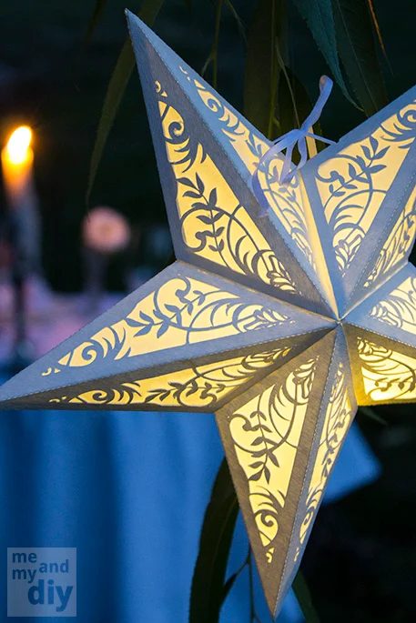 cut paper star lantern luminary - Me and My Handmade via @Bekob