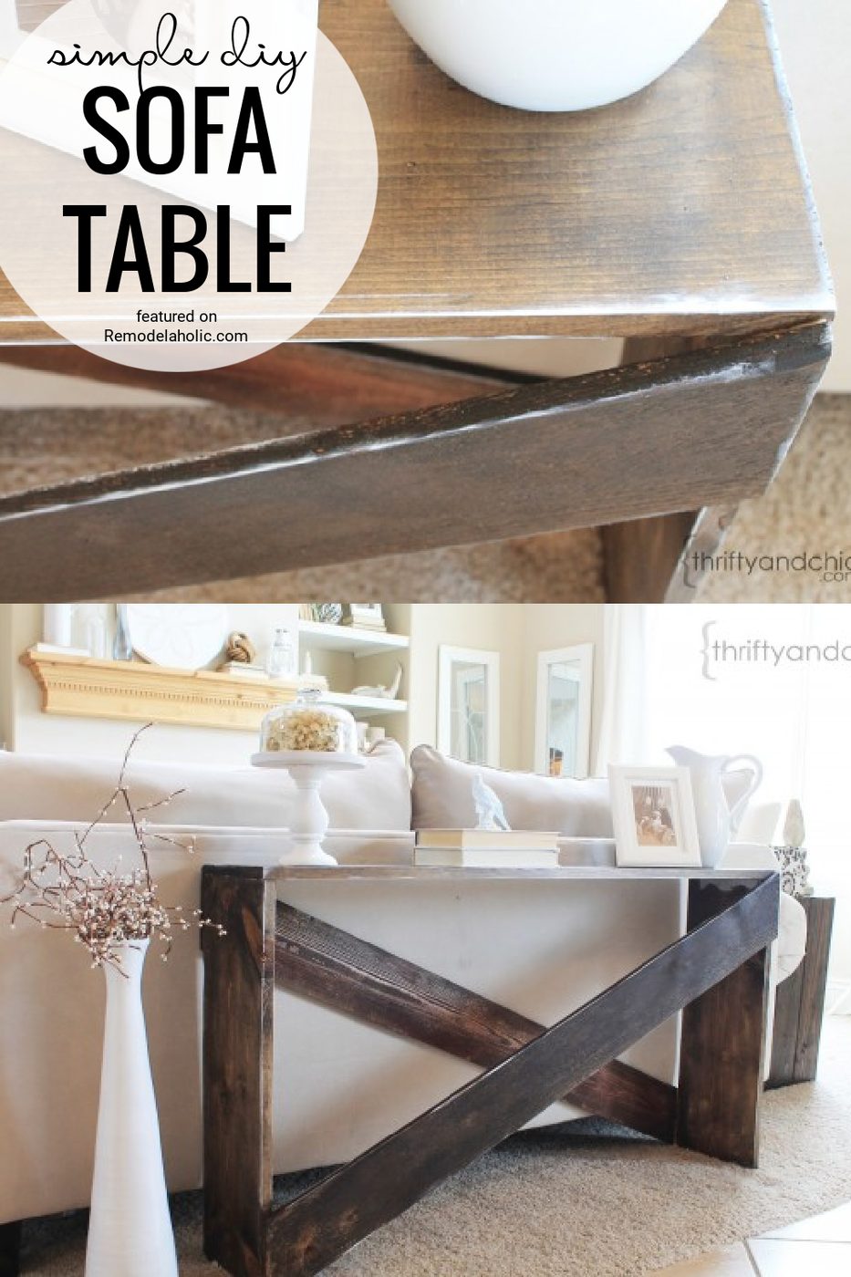 direct Handmade Sofa Table And Instructions Featured On Bekob.com