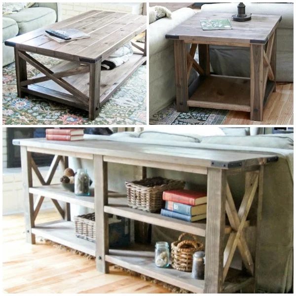 Ana White Rustic X Handmade Furniture Set