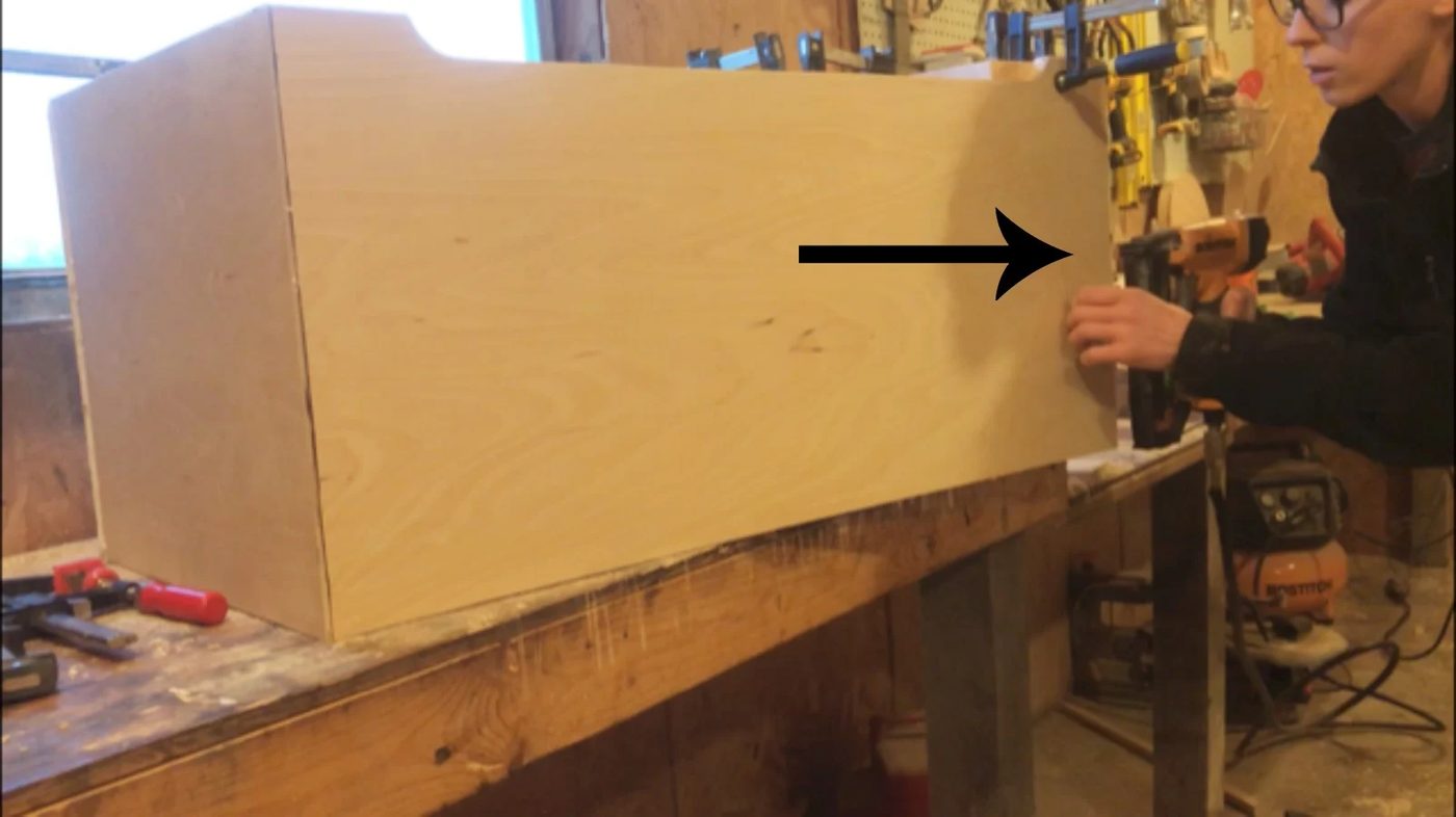 Woodshop Diaries Toy Box Brad Nail Mitered Corners