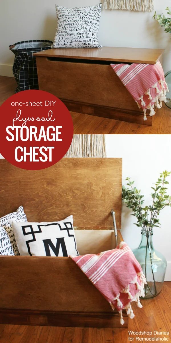 direct Diy Wooden Storage Chest Building Plan And walkthrough From One Sheet Of Plywood #Bekob