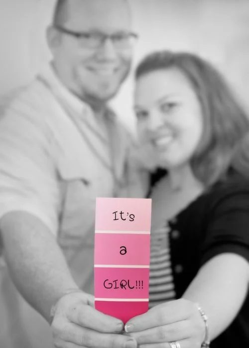 direct Gender Reveal Photo option Paint Swatch