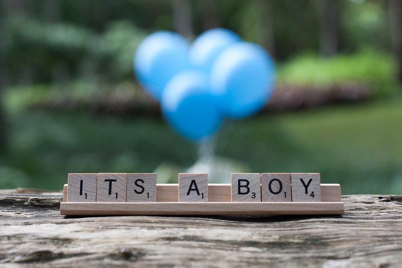 direct Gender Reveal Photo Shoot option Scrabble Tiles And Balloons Ryan Lee