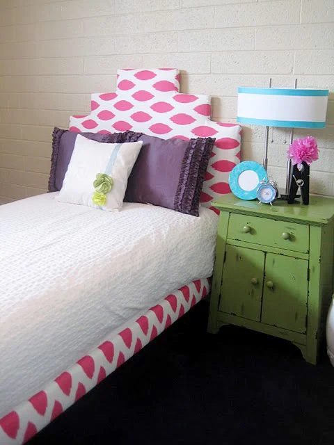 little girls upholstered bed 1a