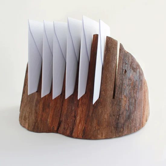 Wood edge mail organizer -550