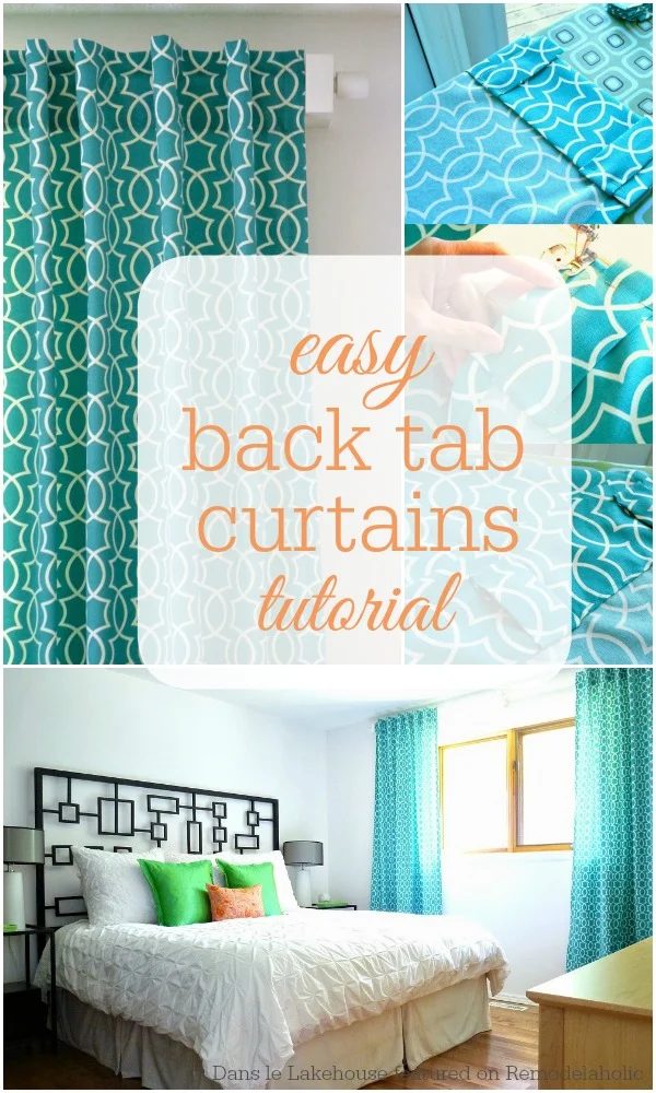 straightforward Back Tab Curtain walkthrough from Dans le Lakehouse on @Bekob #drapes #sewing #handmade
