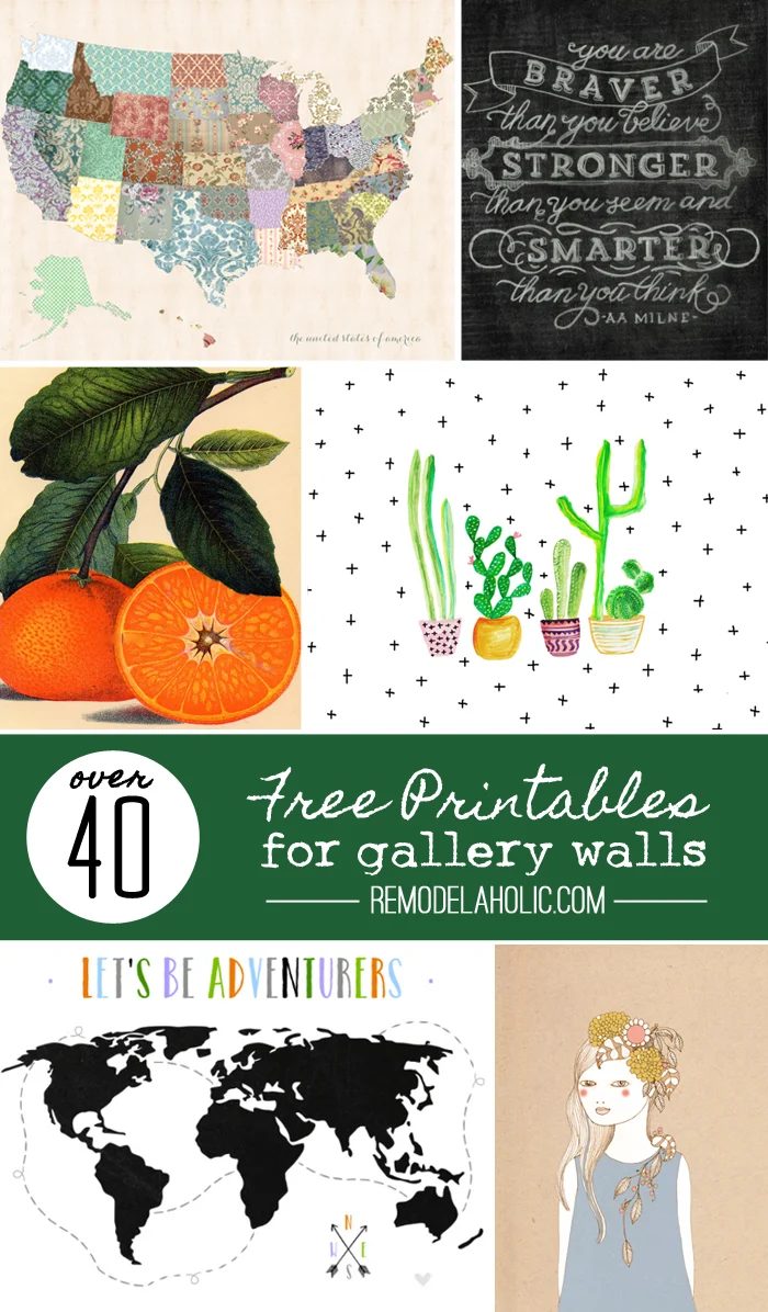 40+ Free Printables for Gallery Walls | Bekob.com #free #printables #art