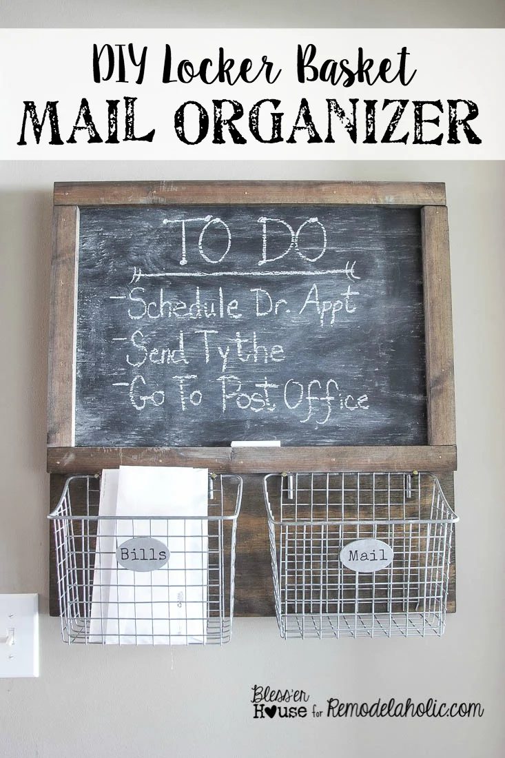 Handmade Locker Basket Mail Organizer