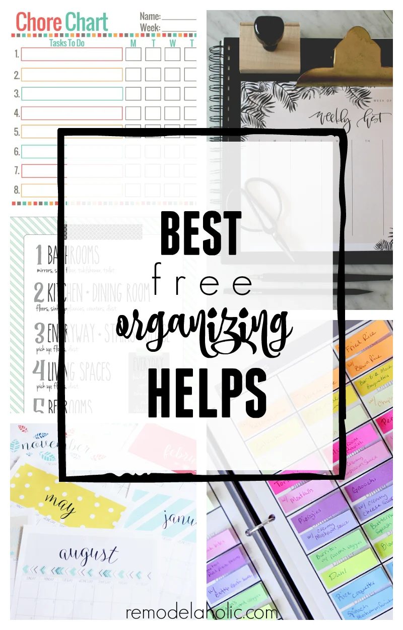 The BEST free printable organizing helps and routines for menus, calendars, chores, and more @Bekob