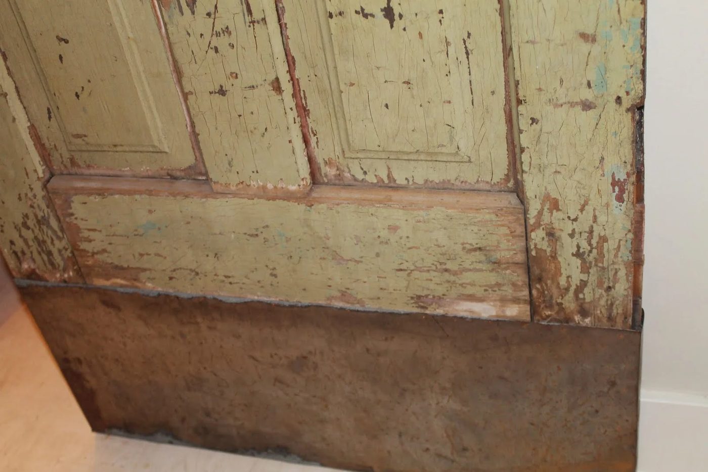 make an antique door taller with sheet metal, Girl Meets Carpenter on @Bekob