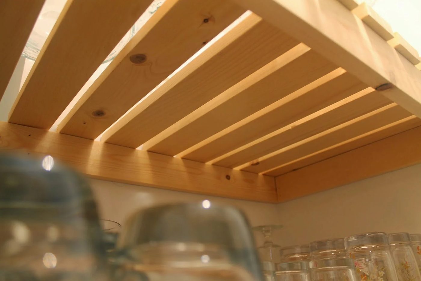 wood slat pantry shelving handmade, Girl Meets Carpenter on @Bekob