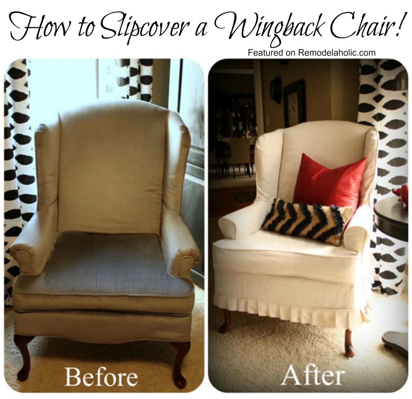 HOw to Slipcover a wingback chair