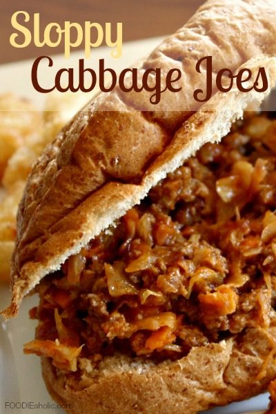 Sloppy Cabbage Joes | FOODIEaholic.com #recipe #cooking #dinner #fast #straightforward #sloppyjoes #cabbage #vegetables #healthy