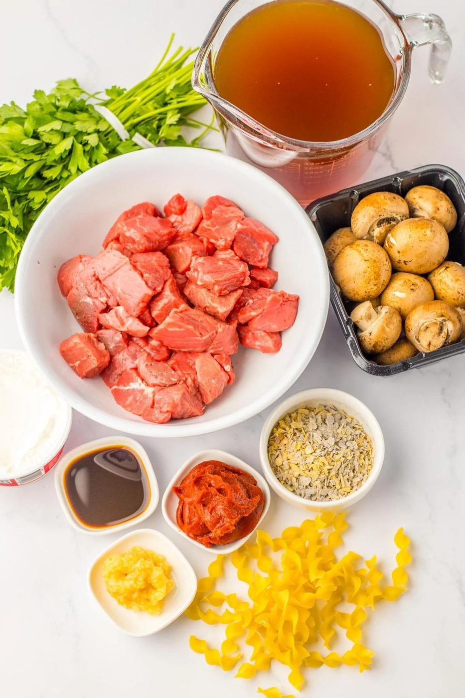 Slow Cooked Beef Stroganoff Ingredients
