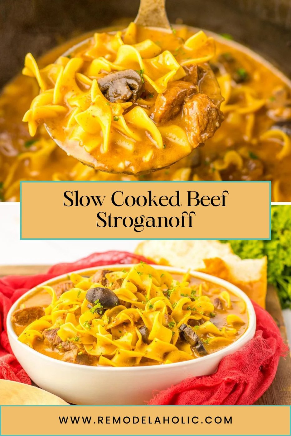 Slow Cooked Beef Stroganoff
