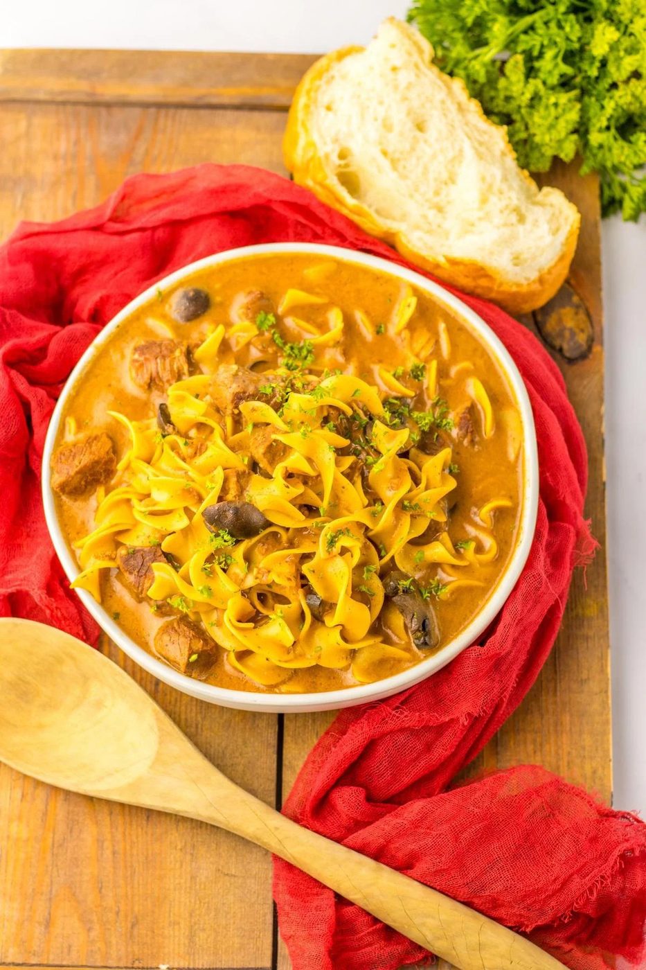 Slow Cooked Beef Stroganoff