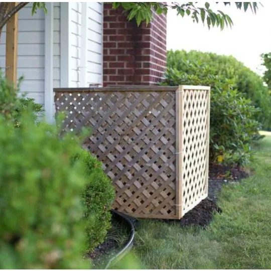 Hide Your AC Unit Handmade Outdoor Air Conditioner Screen With Lattice