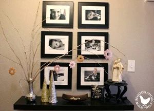 Entry updates black door white moldings entry table columns (20)