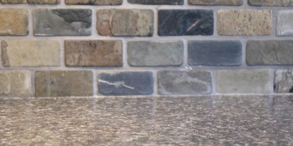 Small Kitchen Remodel, Featuring Slate Tile Backsplash