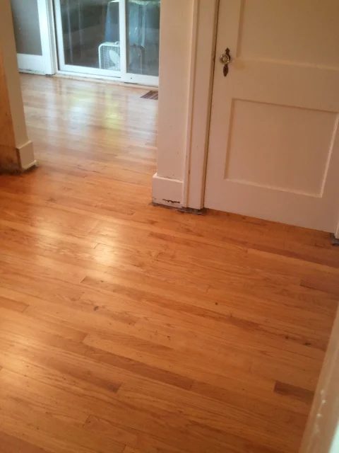 small kitchen remodel with refinished floors