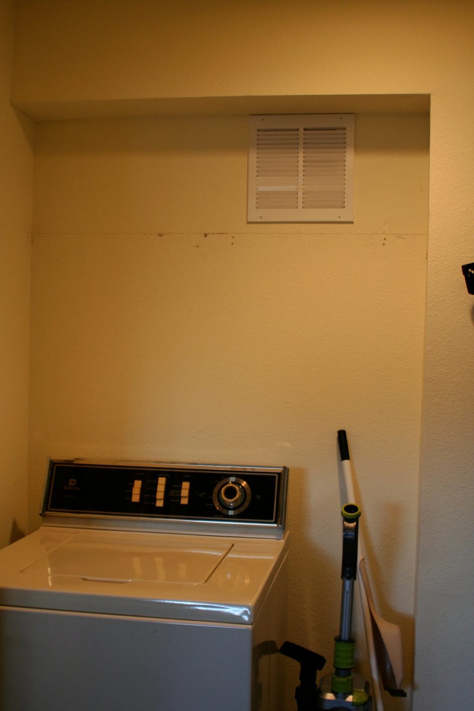 remove laundry room shelf for stacking washer and dryer, Love Melinda on Bekob