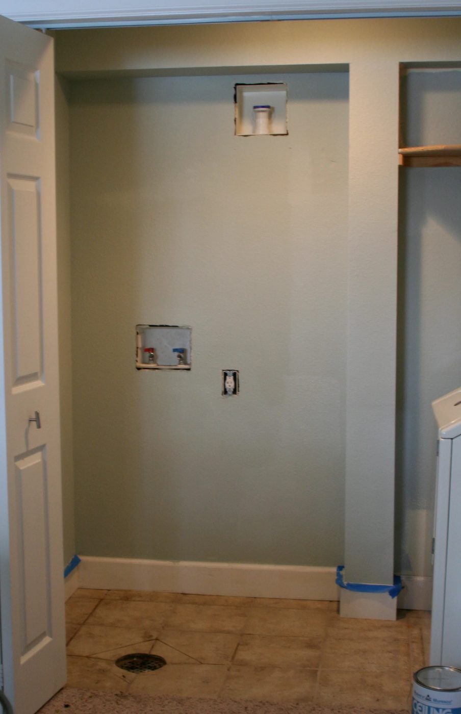 laundry room painted in Quiet Moments by Benjamin Moore, Love Melinda on Bekob