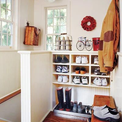 small space mudroom, via This Old House