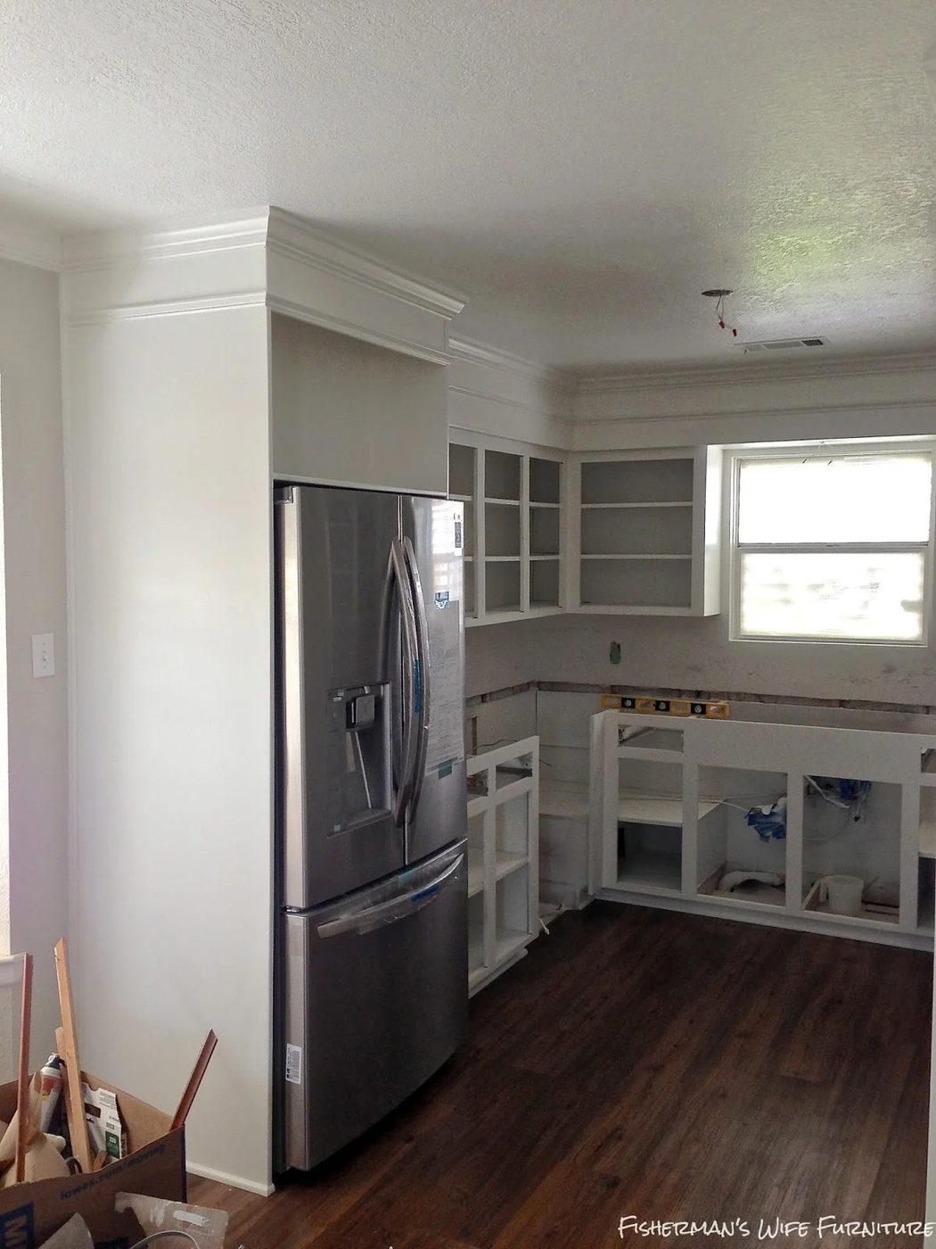 white painted kitchen remodel, Fisherman's Wife Furniture featured on Bekob.com