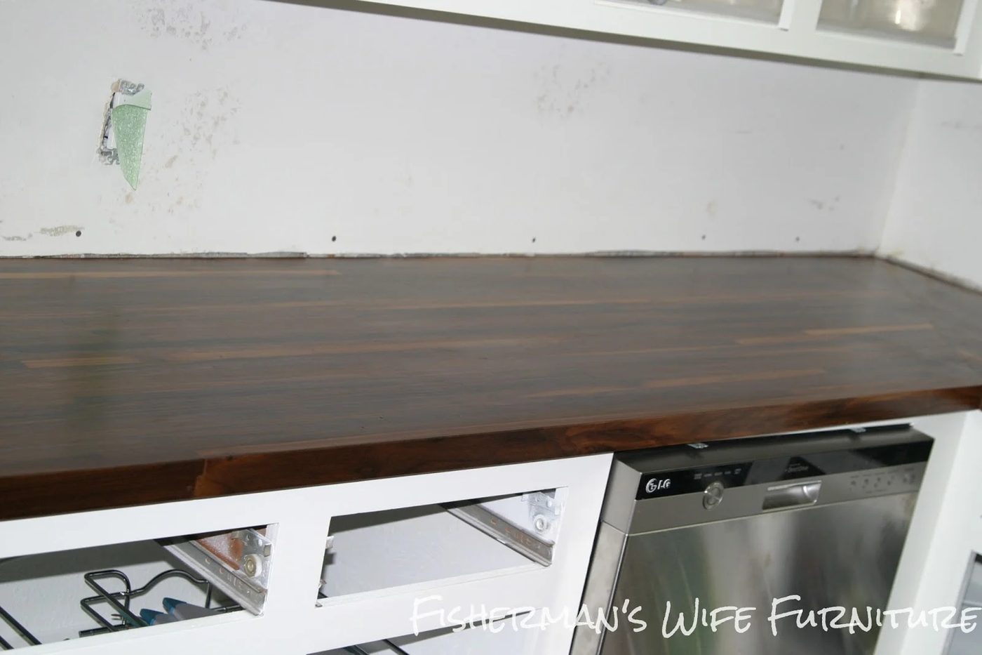 butcherblock countertop mall kitchen makeover, Fisherman's Wife Furniture featured on Bekob.com
