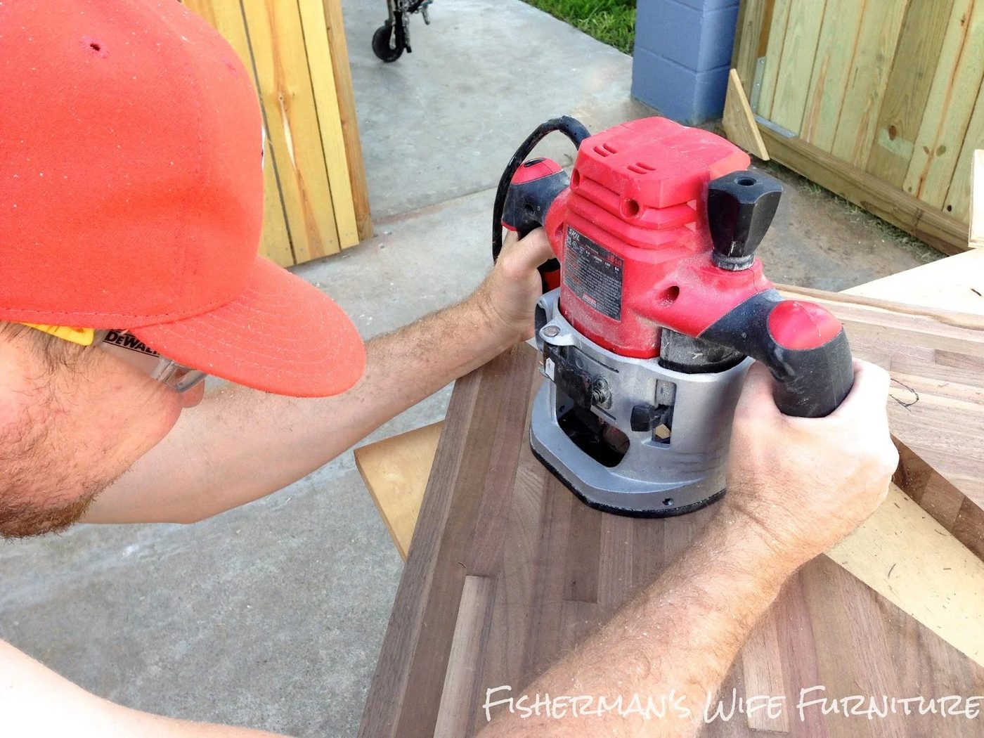 sanding butcherblock countertops for small kitchen makeover, Fisherman's Wife Furniture featured on Bekob.com