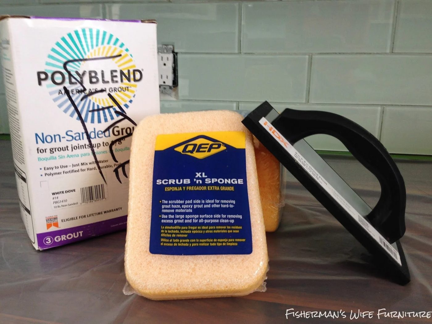 supplies for installing glass subway tile backsplash, Fisherman's Wife Furniture featured on Bekob.com