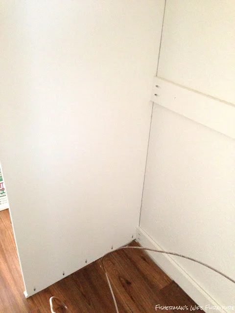 interior kreg-jig pocket holes to secure fridge enclosure to the floor, Fisherman's Wife Furniture featured on Bekob.com