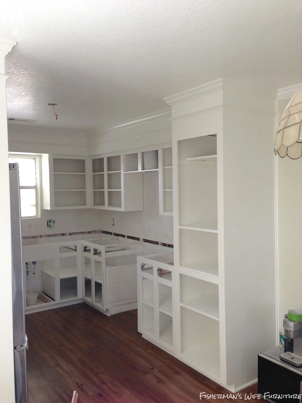 white painted kitchen cabinets remodel, Fisherman's Wife Furniture featured on Bekob.com