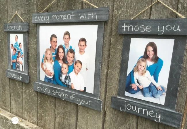 straightforward chalkboard frames made from paint sticks