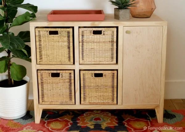 Handmade Entry Table With Cubby Storage And Cabinet, Video walkthrough And Woodworking Plan Bekob