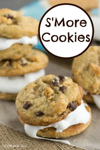 smores cookies recipe for chocolate chip marshmallow sandwich cookies