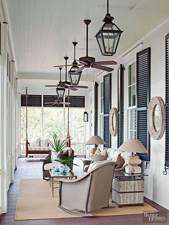 Southern style front porch